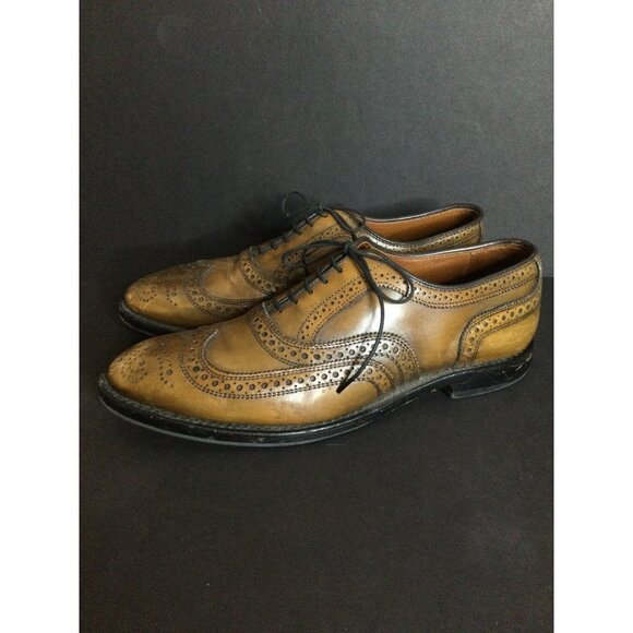 Allen Edmonds Mcallister Mens Wingtip Oxford Dress Shoes Lace Up Leather 9 Brown - Picture 2 of 10